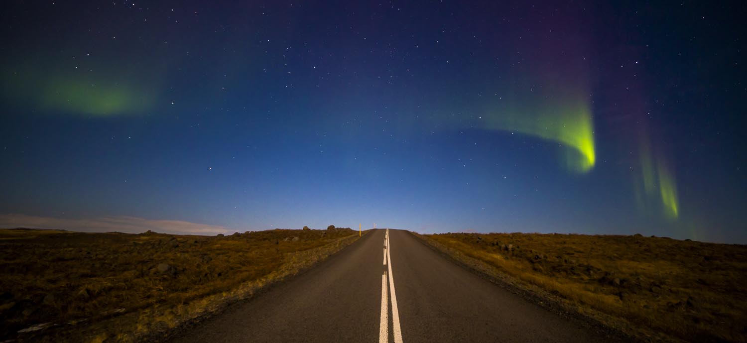 Northern lights flare up in central Iceland