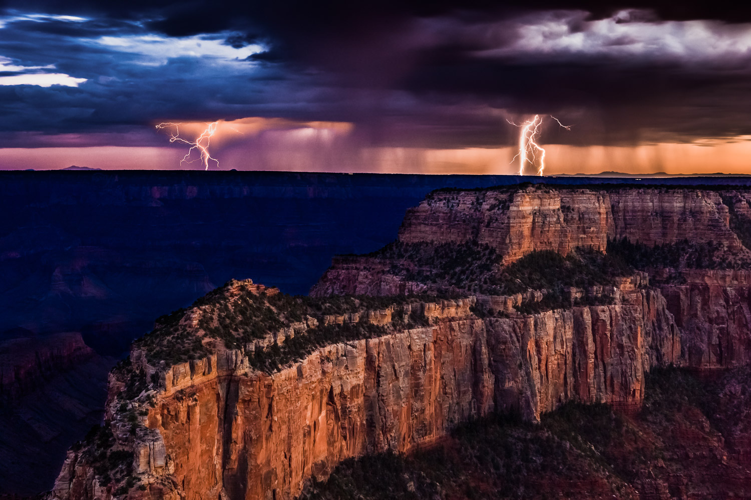 Grand Canyon Lightning